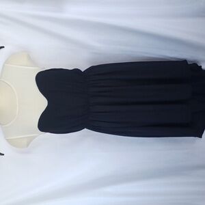 Women's Sleeveless Sheath Sexy Heart Shape Open Back Black Cream M, 18" PTP